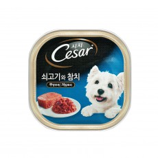 시저 캔 쇠고기와 참치 100g